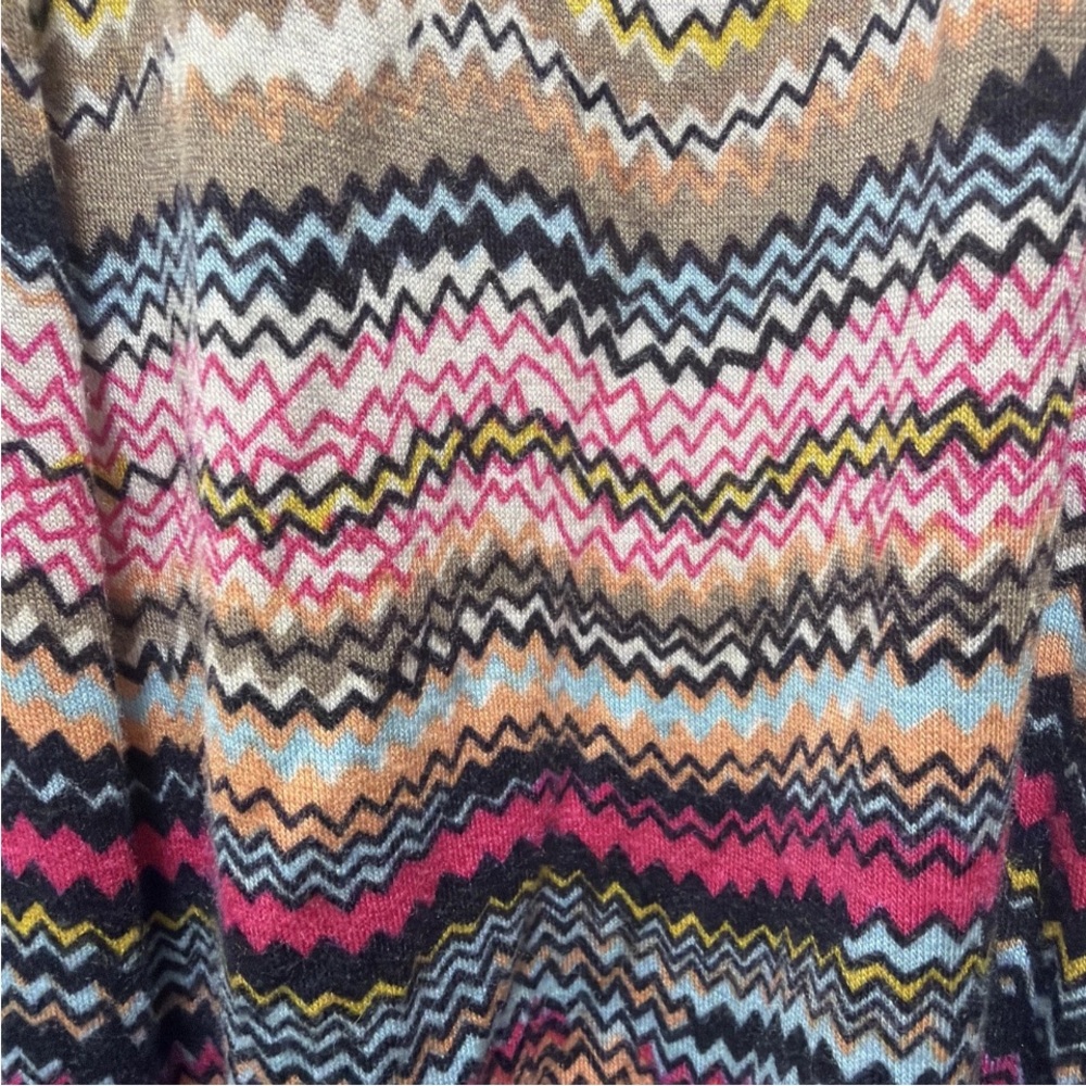 American Rag Pink and Cream Striped Peasant Blouse 3/4Bell Sleeves Smocked Waist - Picture 6 of 7